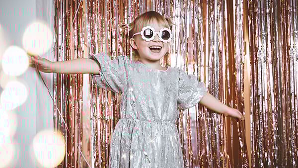 Bambina a Capodanno Roma