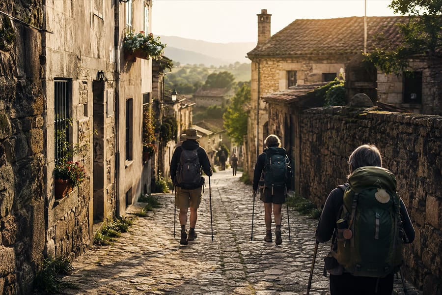 Pellegrini sul Cammino di Santiago tra i borghi della Spagna