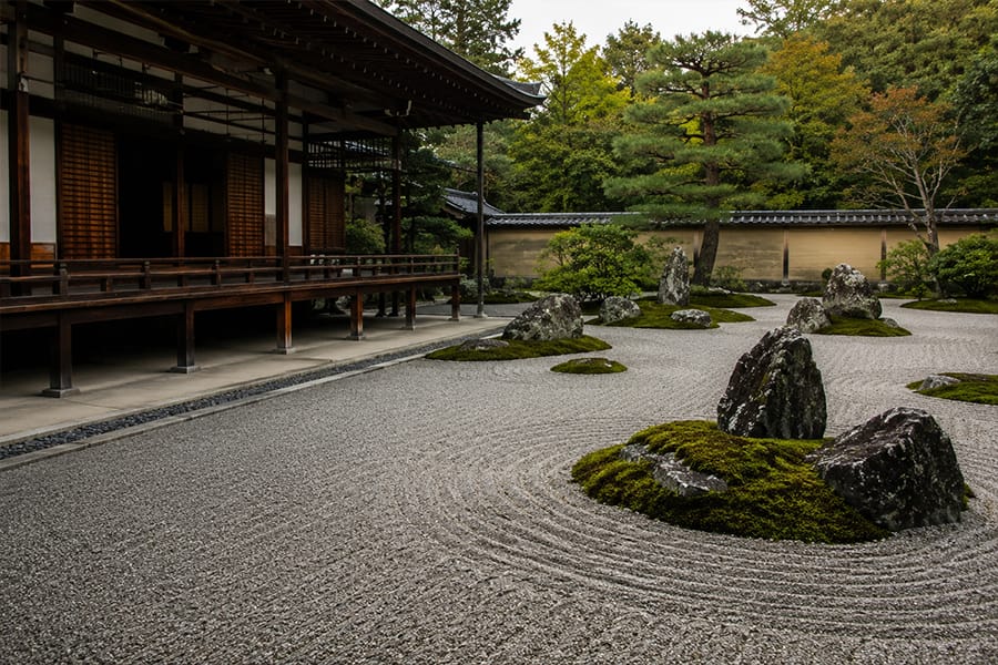 Giardino zen di un tempio a Kyoto