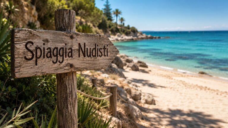 Indicazione spiagge per nudisti
