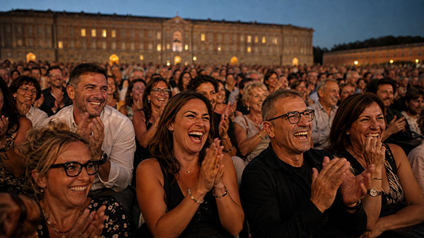 Pubblico a spettacolo Brignano Reggia di Caserta