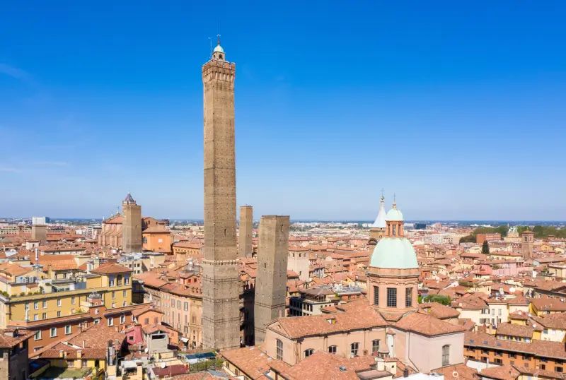 Visuale Bologna centro dall'alto