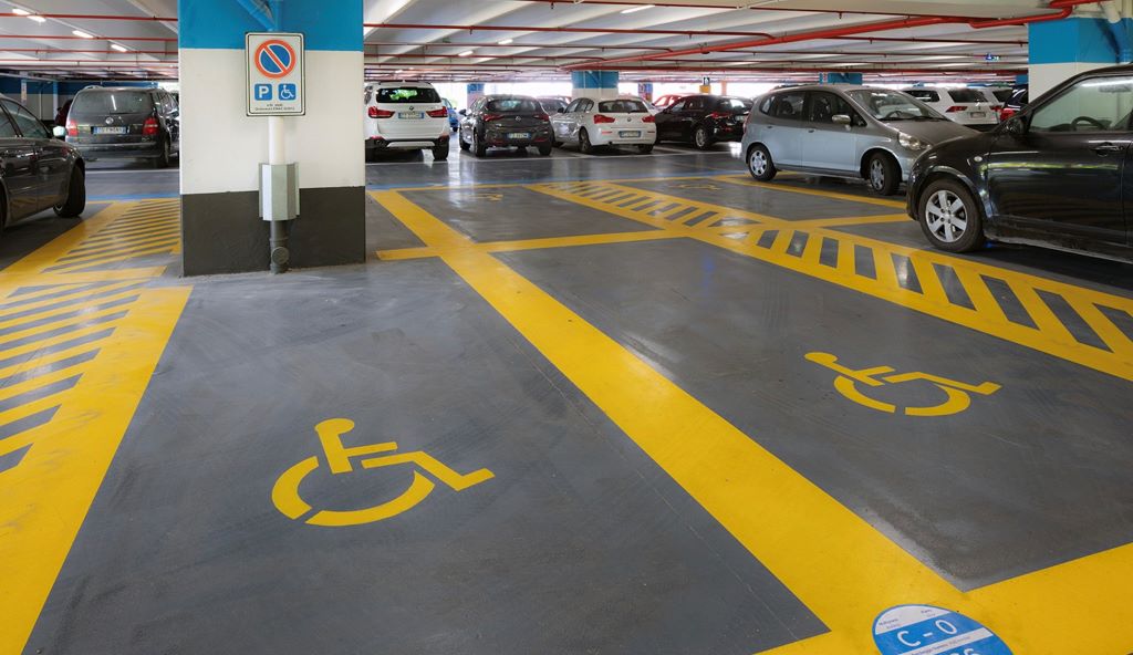 Posti per disabili easy Parking Terminal BCD - Aeroporto Fiumicino