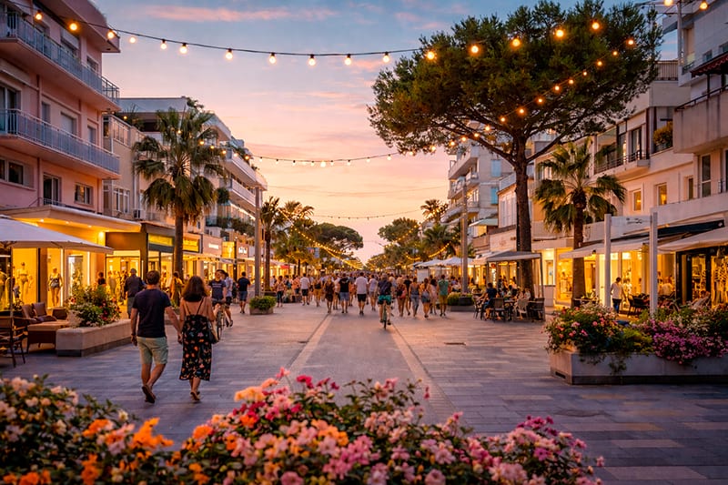 Passeggiata in zona lungomare a Riccione