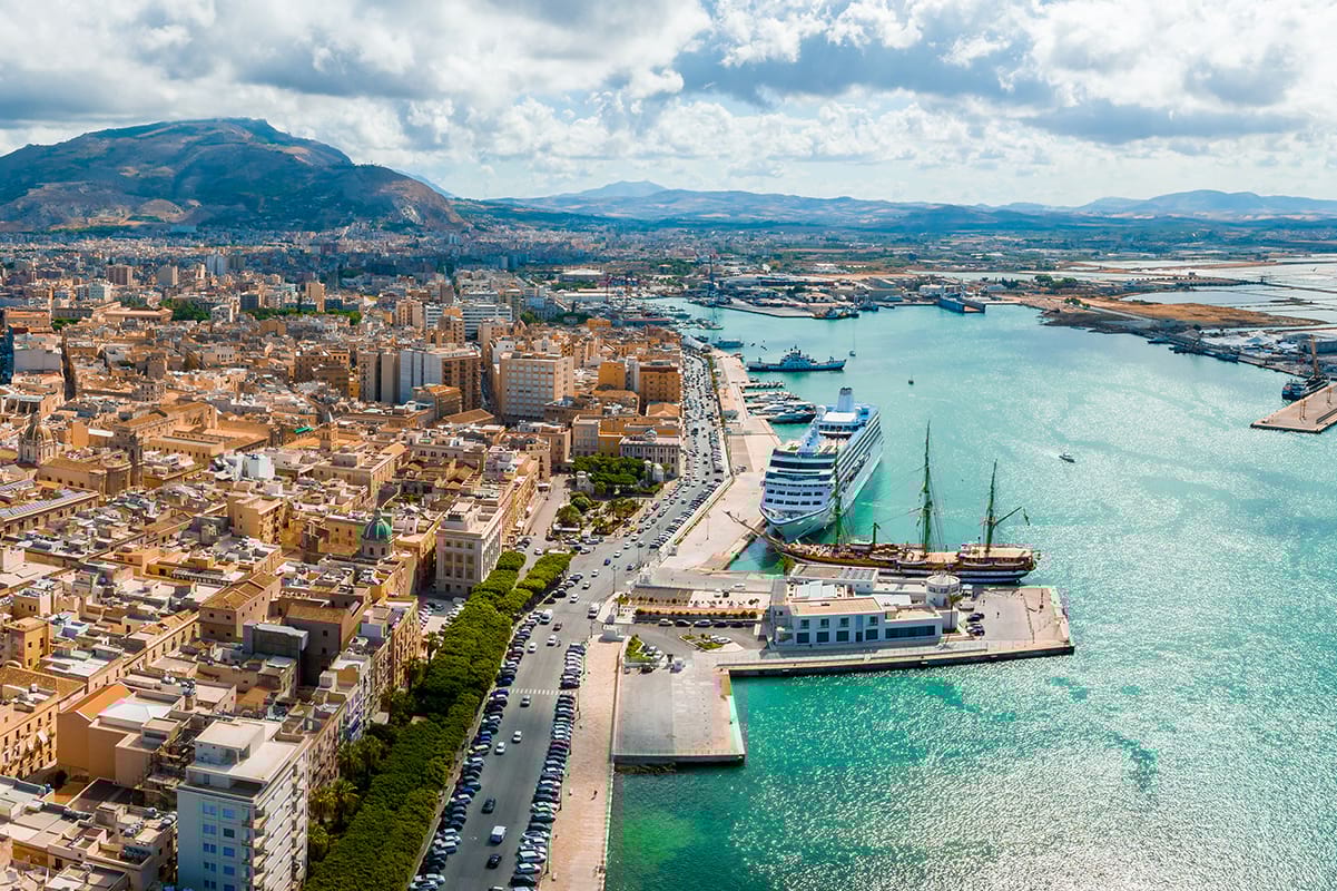 Vista del Porto di Trapani