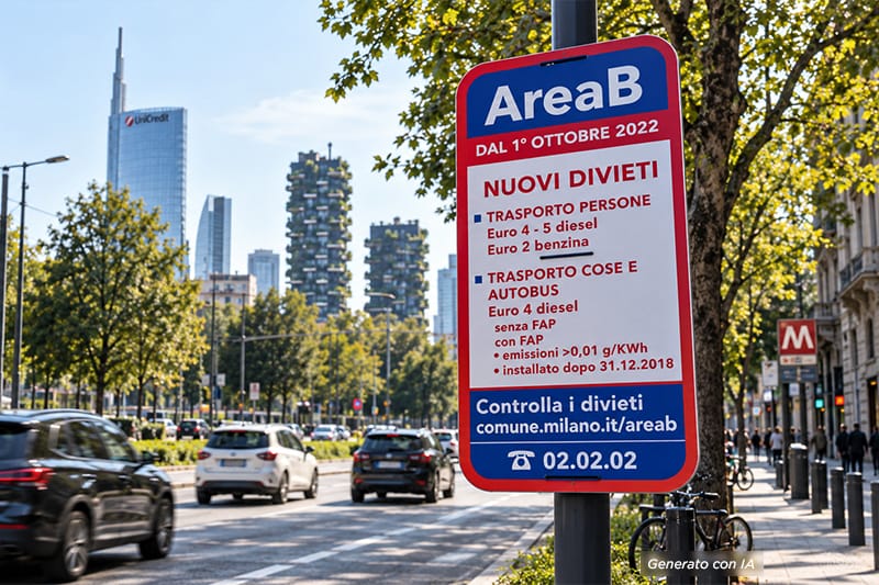 Zona di Milano fuori Area C ma in Area B