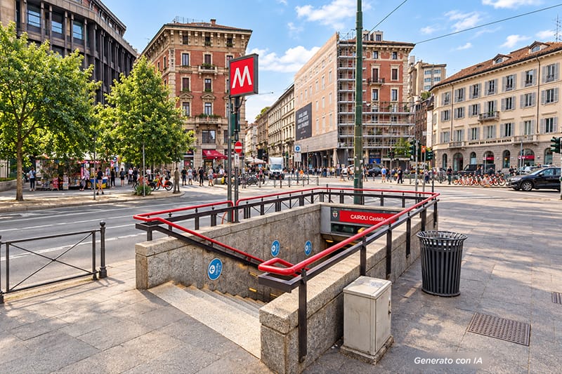 Fermata metro Cairoli Milano