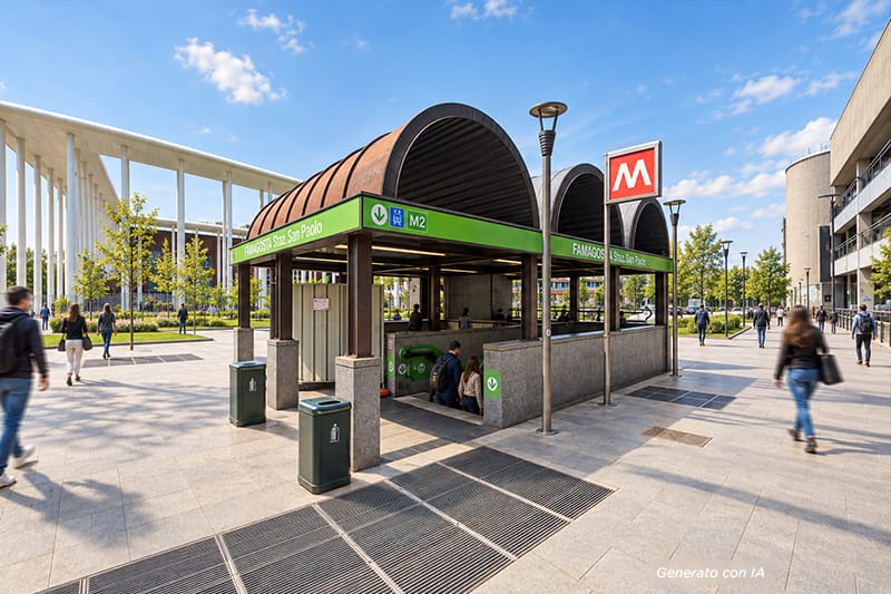Fermata metro Famagosta Milano