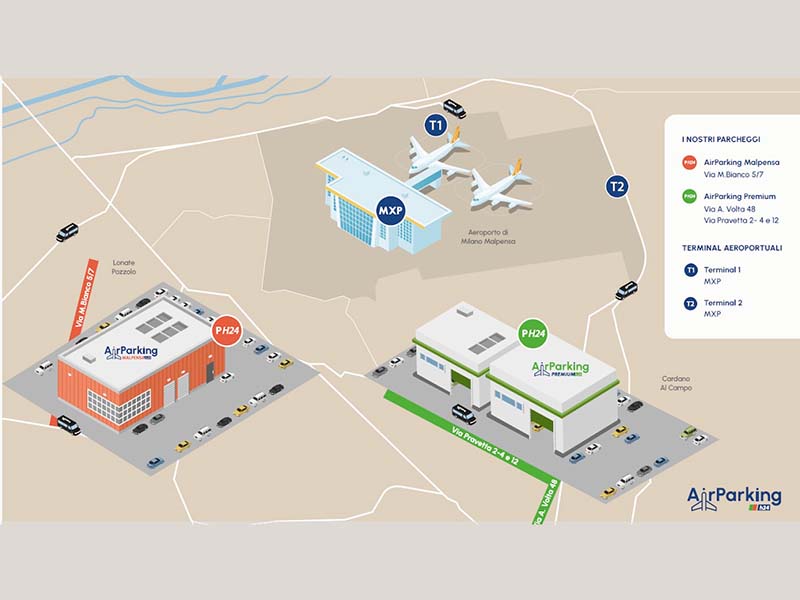 AirParking - Aeroporto Malpensa Mappa AirParking - Aeroporto Malpensa